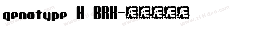 genotype H BRK字体转换